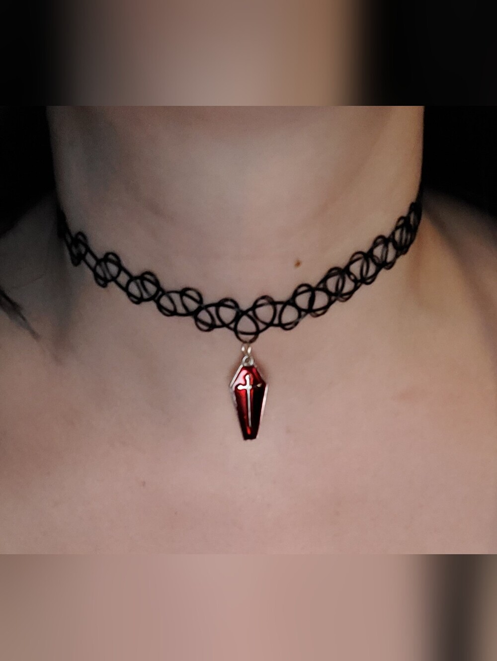 Coffin Tattoo Choker nwot